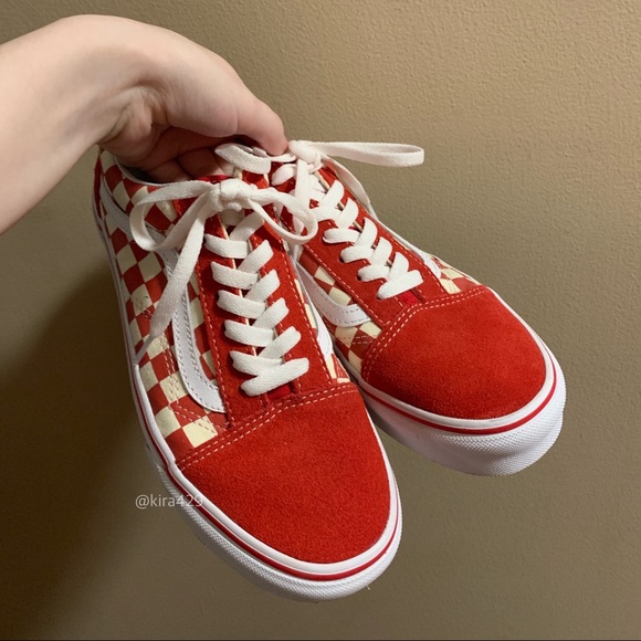 primary checkered old skool vans